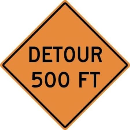 Accuform RIGID CONSTRUCT ION SIGN DETOUR AHEAD FRK264DP